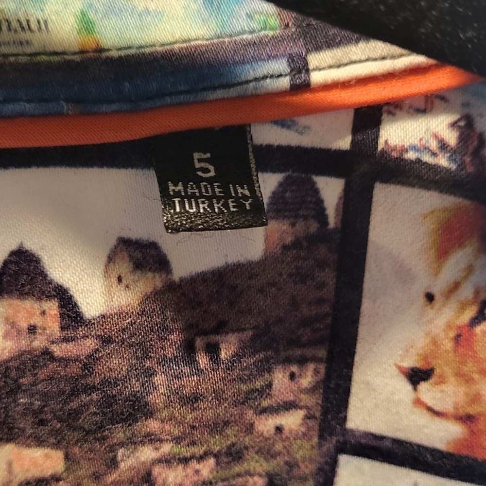 Au Noir Men’s Light Blue Long Sleeve Button Up Flip Cuff Shirt Size 5 (XL) - Picture 5 of 11